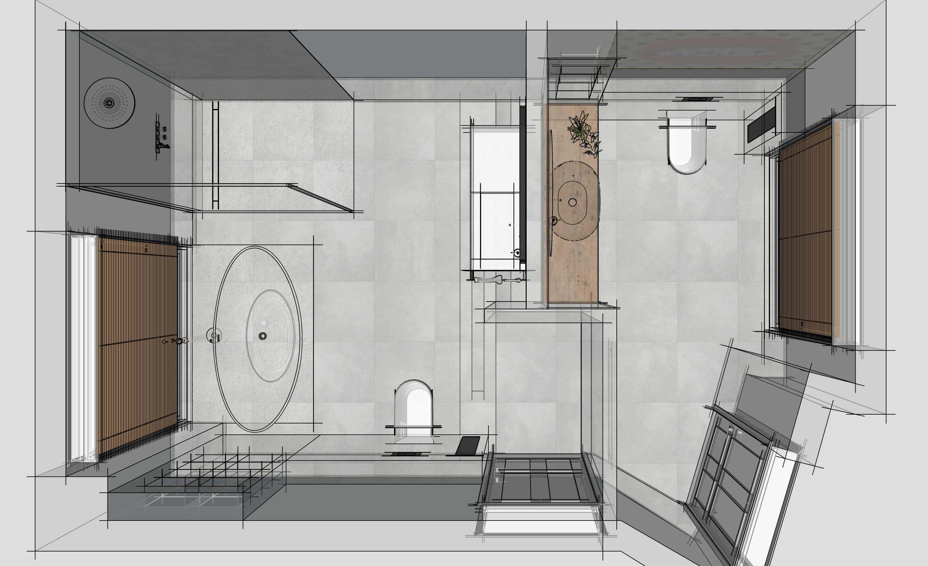 Badezimmer Konzeption